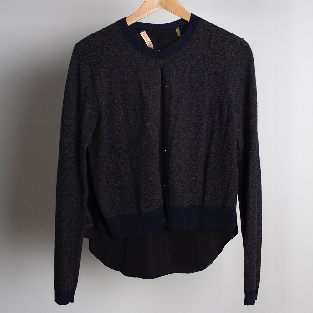 REBECCA TAYLOR Marino Wool Cashmere Silk Cardigan
